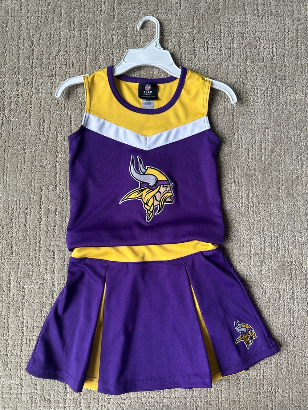 Girls Youth Minnesota Vikings Purple Spirit Two-Piece Cheerleader Set